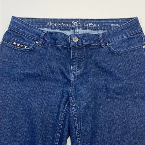 SIMPLY VERA WANG Womens 6 Straight Blue Jeans - Picture 1 of 5
